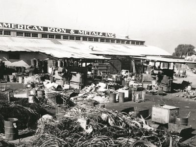 American Iron & Metals Inc. - black and white photo